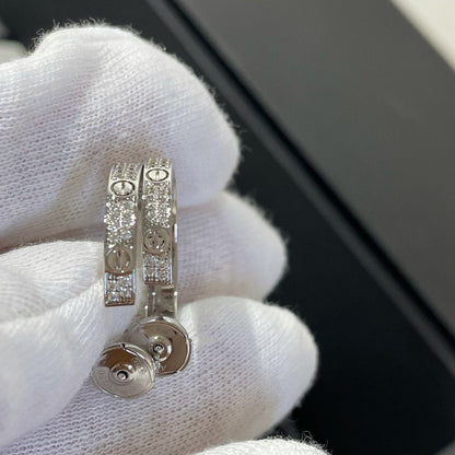 BOUCLES D'OREILLES CRÉOLES DIAMANT ARGENT DIANA LOVE