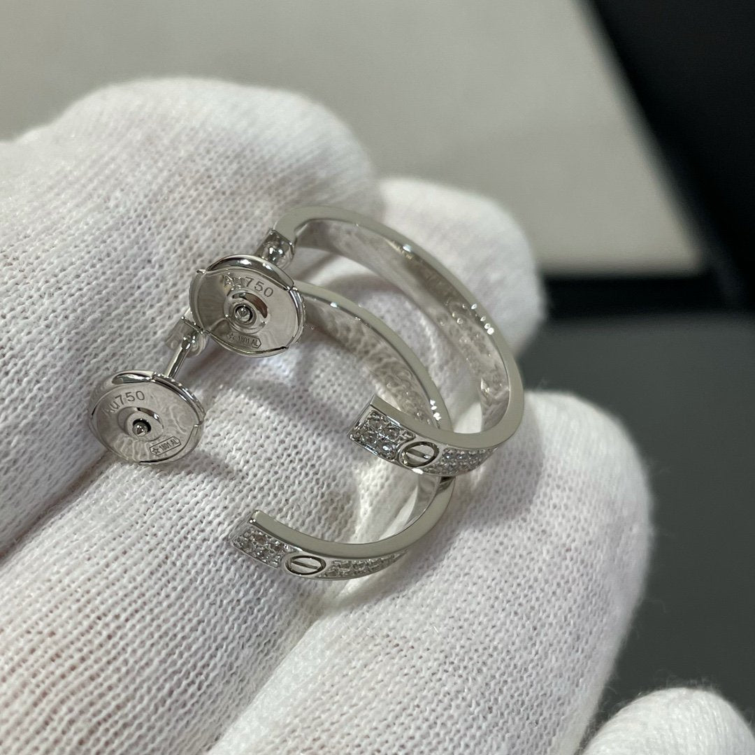 BOUCLES D'OREILLES CRÉOLES DIAMANT ARGENT DIANA LOVE