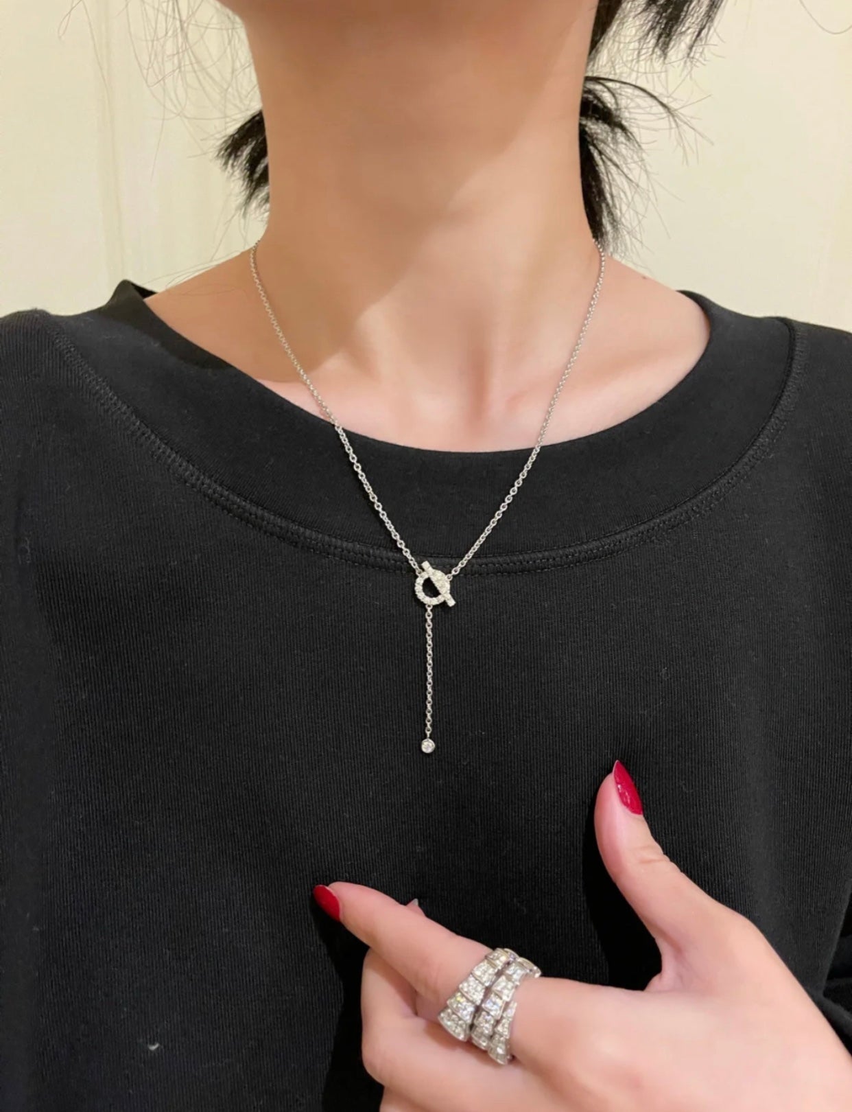 COLLIER DIANA FINESSE EN ARGENT ET DIAMANTS