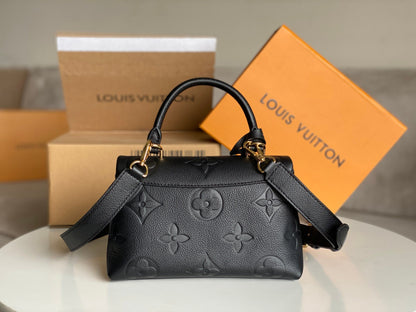 MADELEINE BLACK MONOGRAM EMPREINTE LEATHER