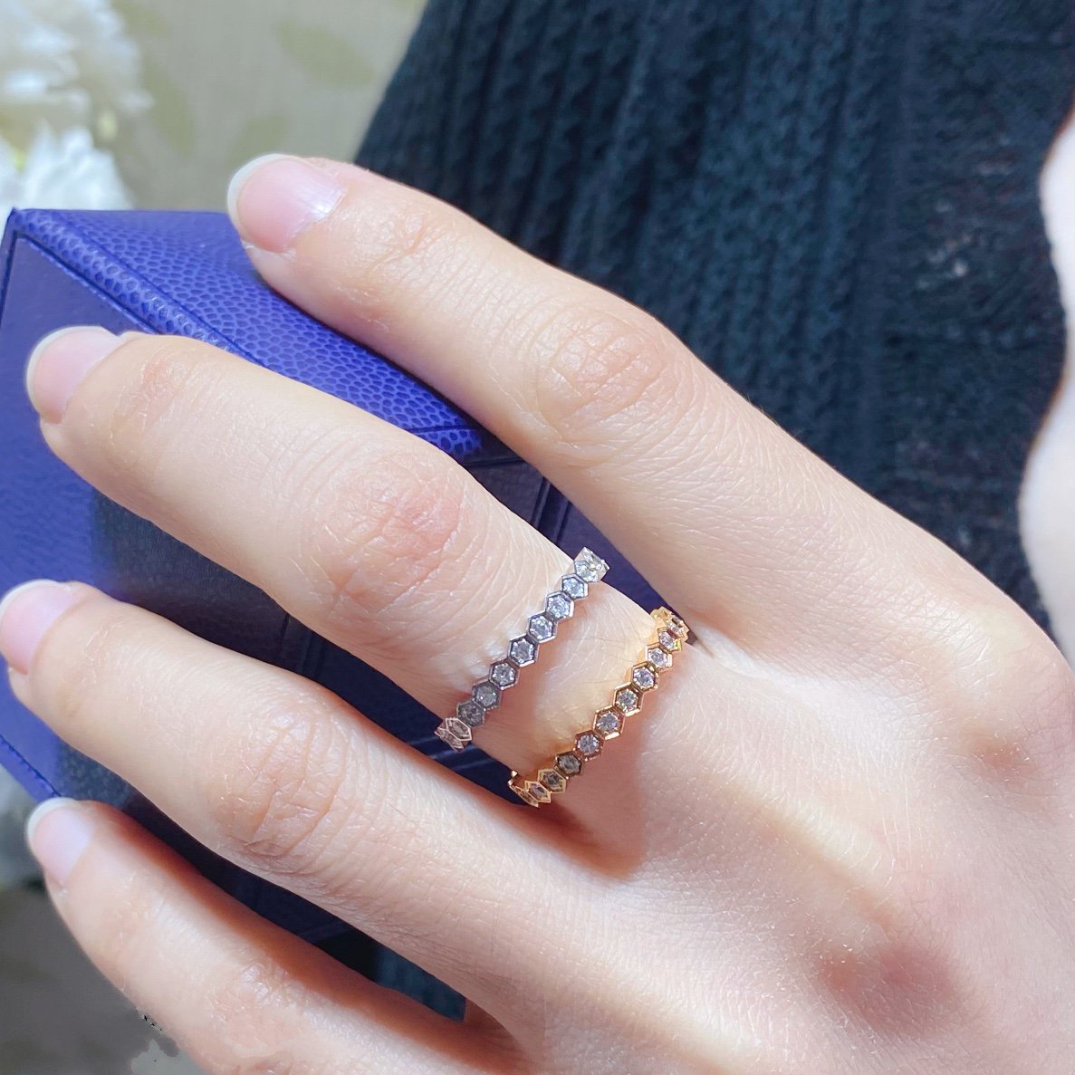 DIANA BEE LOVE DIAMOND PAVED SMALL RING
