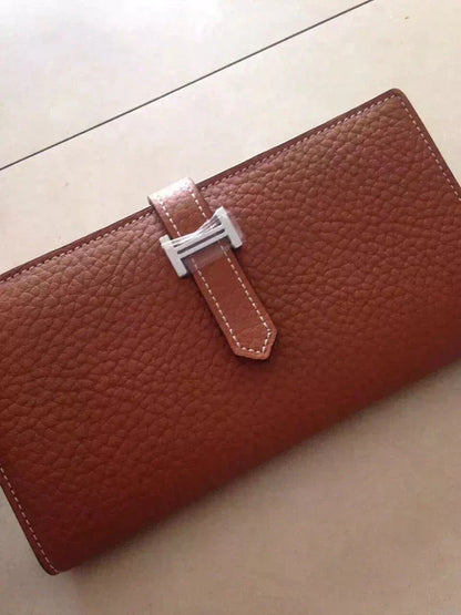 HM BEARN WALLET 17.5 TOGO SILVER HARDWARE