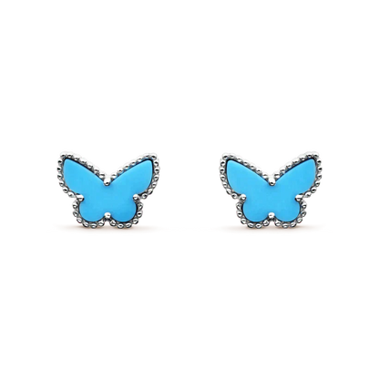 BUTTERFLY TURQUOISE EARRINGS SILVER