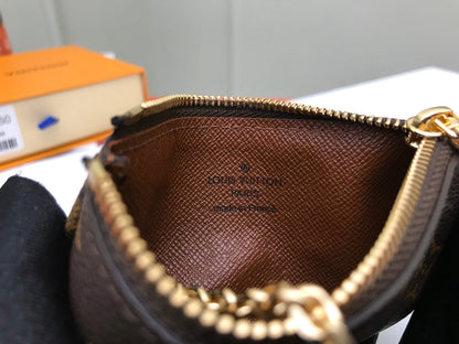 LV KEY POUCH 12 BROWN MONOGRAM CANVAS