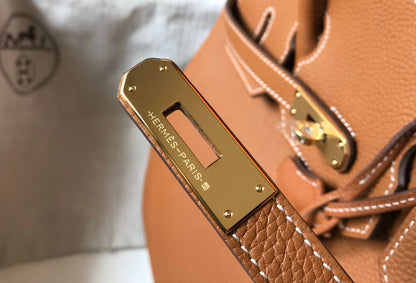 HM BIRKIN 35CM BAG BROWN TOGO GOLD HARDWARE