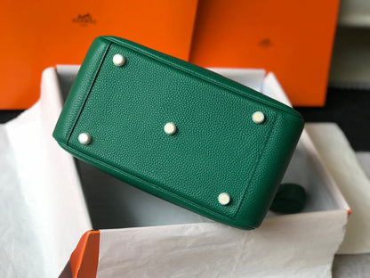 HM LINDY 30 BAG CASTLETON GREEN TAURILLON CLEMENCE LEATHER