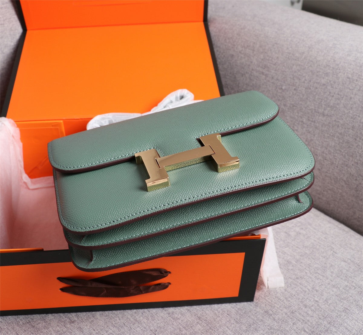 HM CONSTANCE BAGS 19 HUNTER EPSOM LAMBSKIN