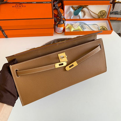 HM Kelly Cut 31 Peanut Butter Epsom Leather Gold Hardware 229057