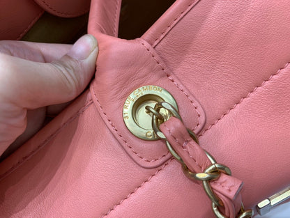 CC DEAUVILLE TOTE BAG 39CM ORANGE CALFSKIN MULTICOLOR LOGO