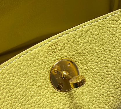HM LINDY 30 BAG LEMON TAURILLON CLEMENCE LEATHER