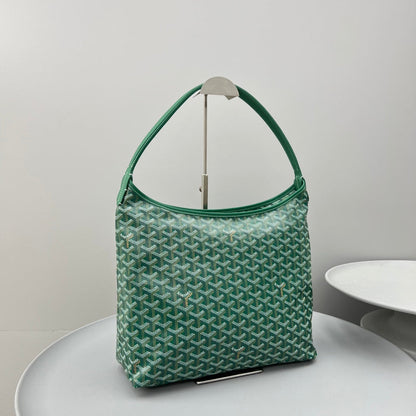 HOBO BOH¨¨ME 34 IN GREEN GOYARDINE CANVAS AND CALFSKIN