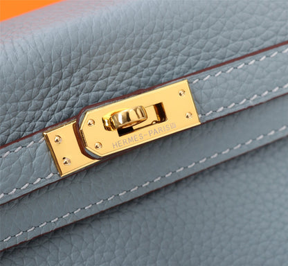 HM KELLY BAG 28 TEMPERED GRAY TOGO GOLD HARDWARE