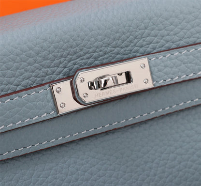 HM KELLY BAG 25 TEMPERED GRAY TOGO SILVER HARDWARE