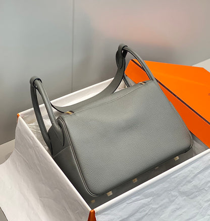 HM LINDY 30 BAG GRAY TAURILLON CLEMENCE LEATHER