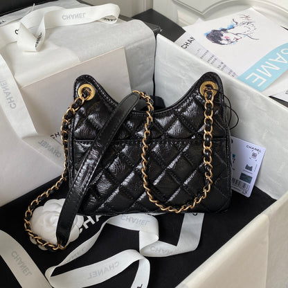 cc hobo bag 17 black oil wax leather