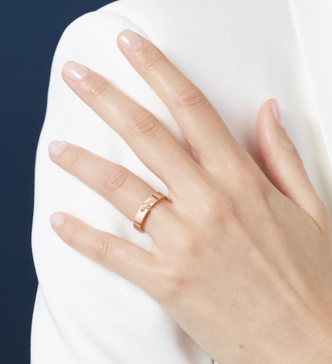 BAGUE DIANA ALLIANCE LIENS VIDENCE DIAMANT 4MM