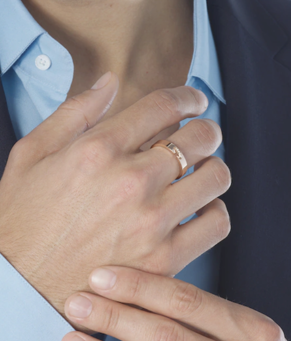 BAGUE DIANA ALLIANCE LIENS VIDENCE DIAMANT 4MM