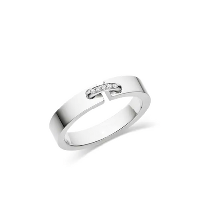 BAGUE DIANA ALLIANCE LIENS VIDENCE DIAMANT 4MM