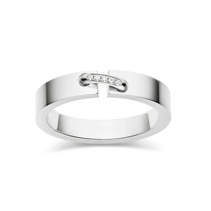BAGUE DIANA ALLIANCE LIENS VIDENCE DIAMANT 4MM