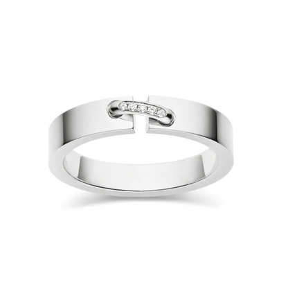BAGUE DIANA ALLIANCE LIENS VIDENCE DIAMANT 4MM