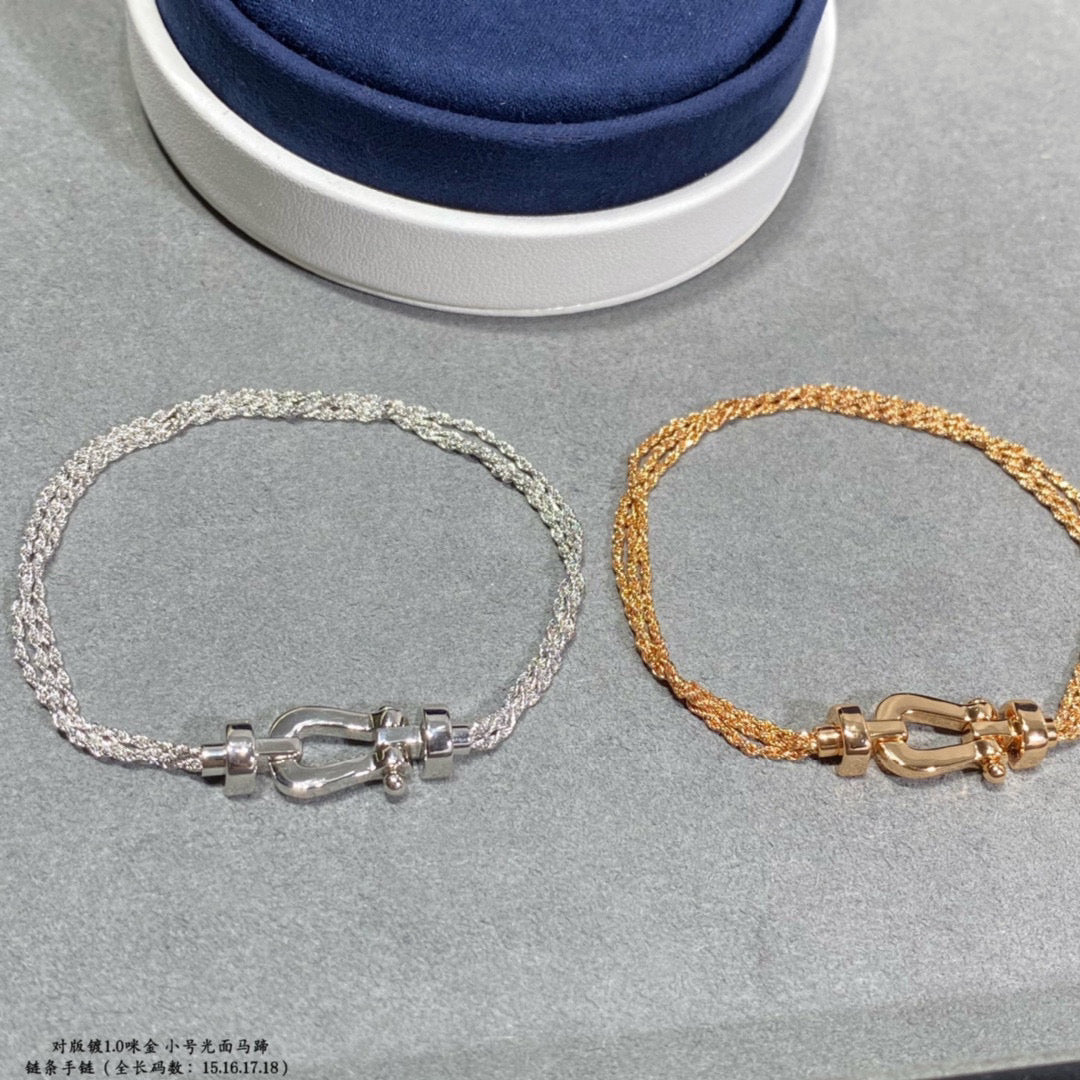 DIANA FORCE SMALL HORSESHOE  DIAMOND CHAIN ROPE BRACELET