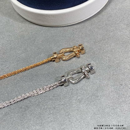 DIANA FORCE SMALL HORSESHOE  DIAMOND CHAIN ROPE BRACELET