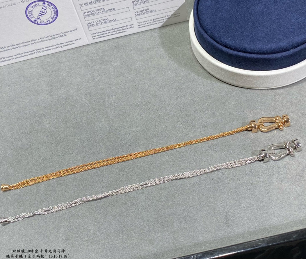 DIANA FORCE SMALL HORSESHOE  DIAMOND CHAIN ROPE BRACELET
