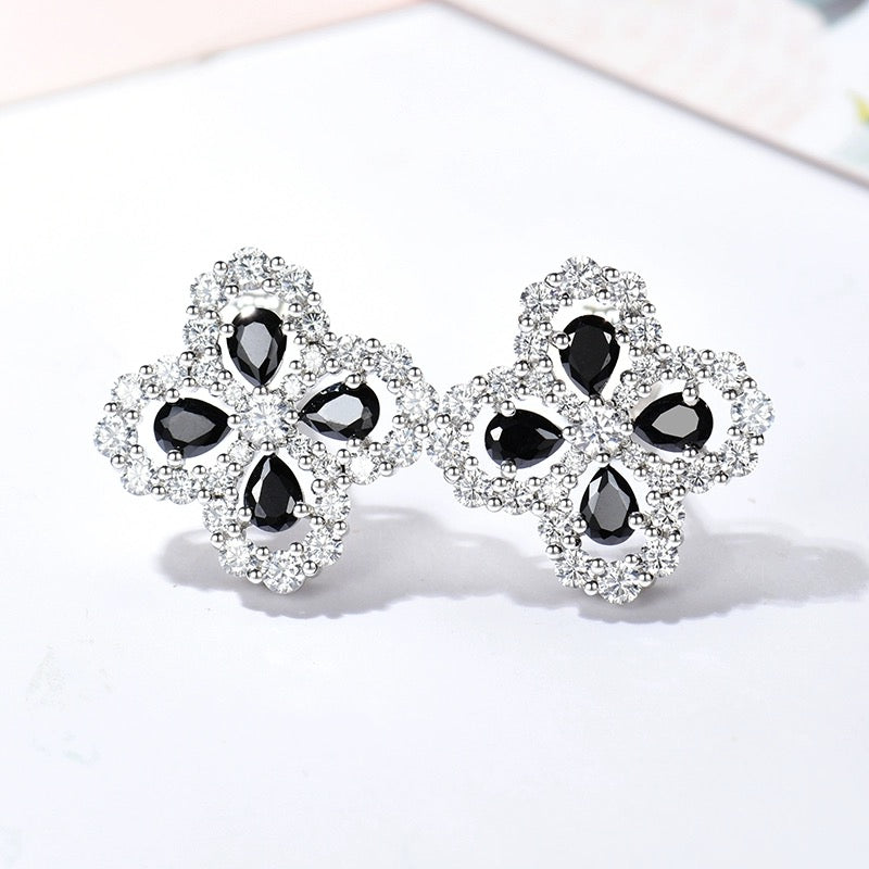 BOUCLES D'OREILLES DIANA LOOP MOTIF COMPLET DIAMANT 16MM ARGENT