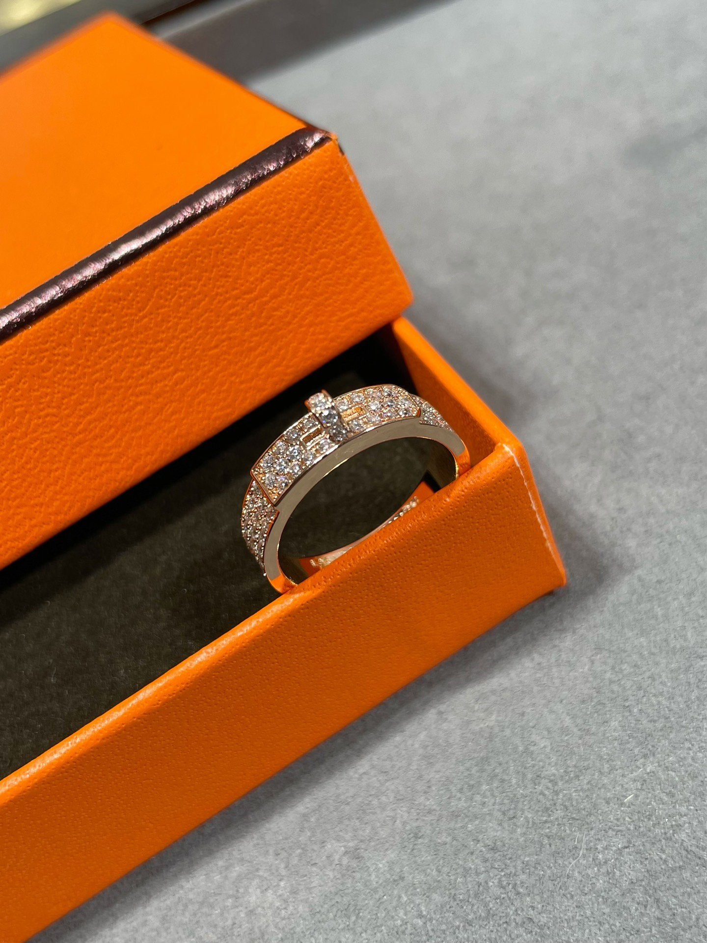 BAGUE DIANA KELLY EN OR ROSE ET DIAMANT