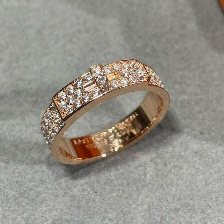 BAGUE DIANA KELLY EN OR ROSE ET DIAMANT