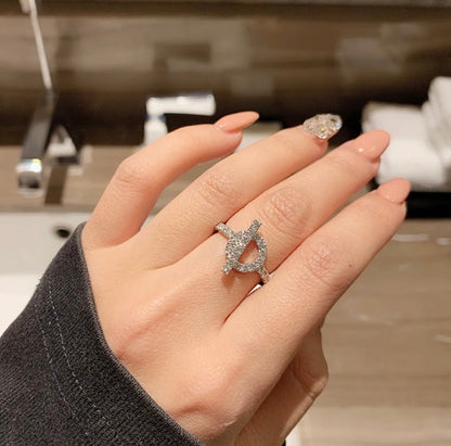 BAGUE DIANA ÉCHAPPÉE ARGENT DIAMANT