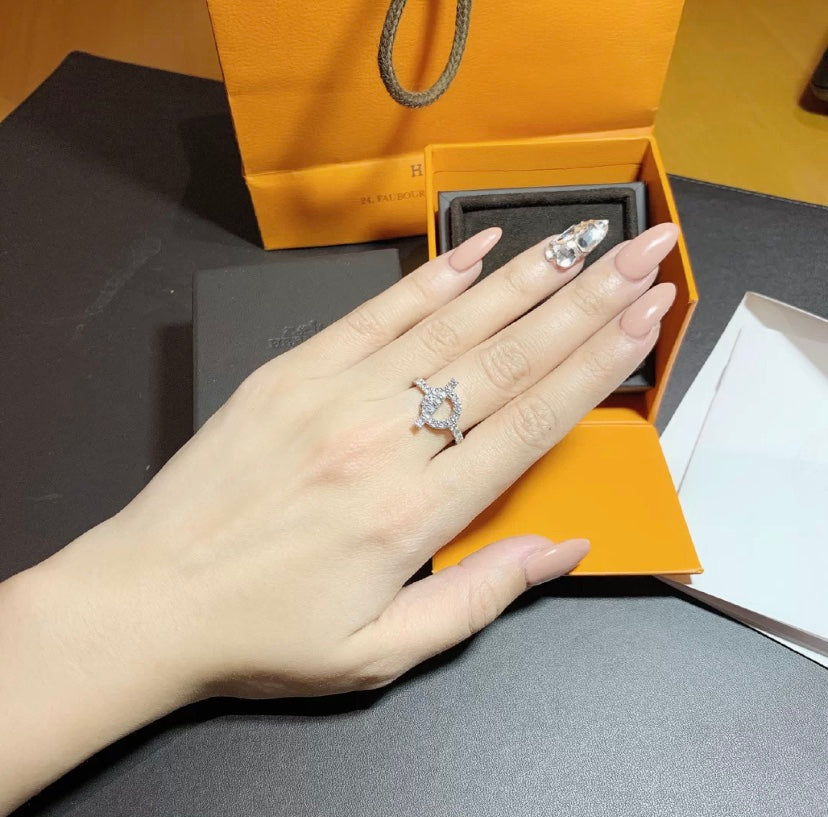 BAGUE DIANA ÉCHAPPÉE ARGENT DIAMANT