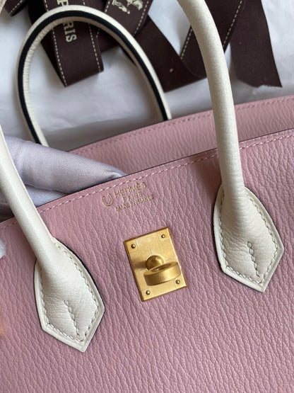 HM BIRKIN 25CM LIGHT PINK CHEVERO MYSORE LEATHER GOLD HARDWARE