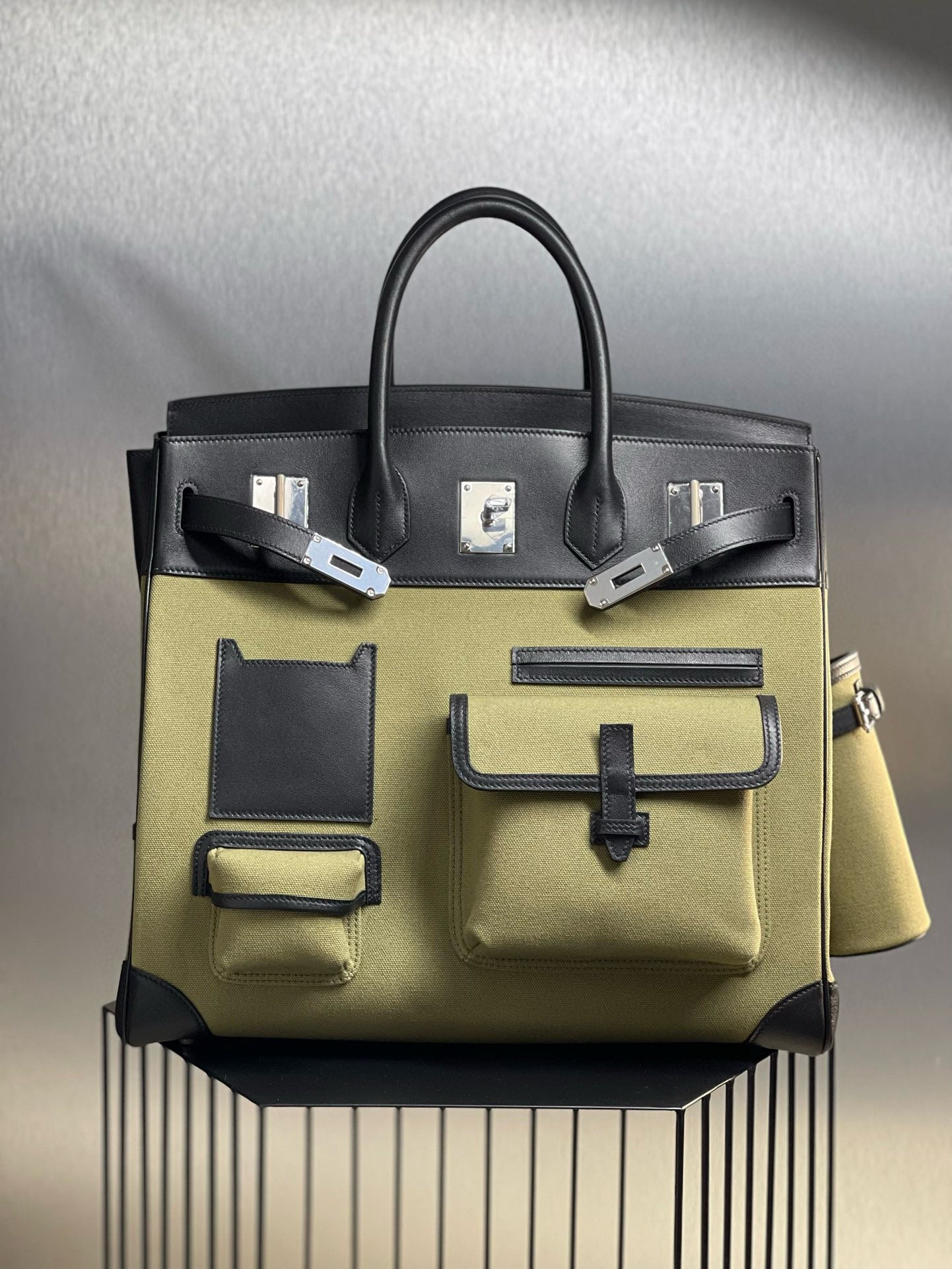 HM Birkin 40cm Hac Cargo Silver Hardware