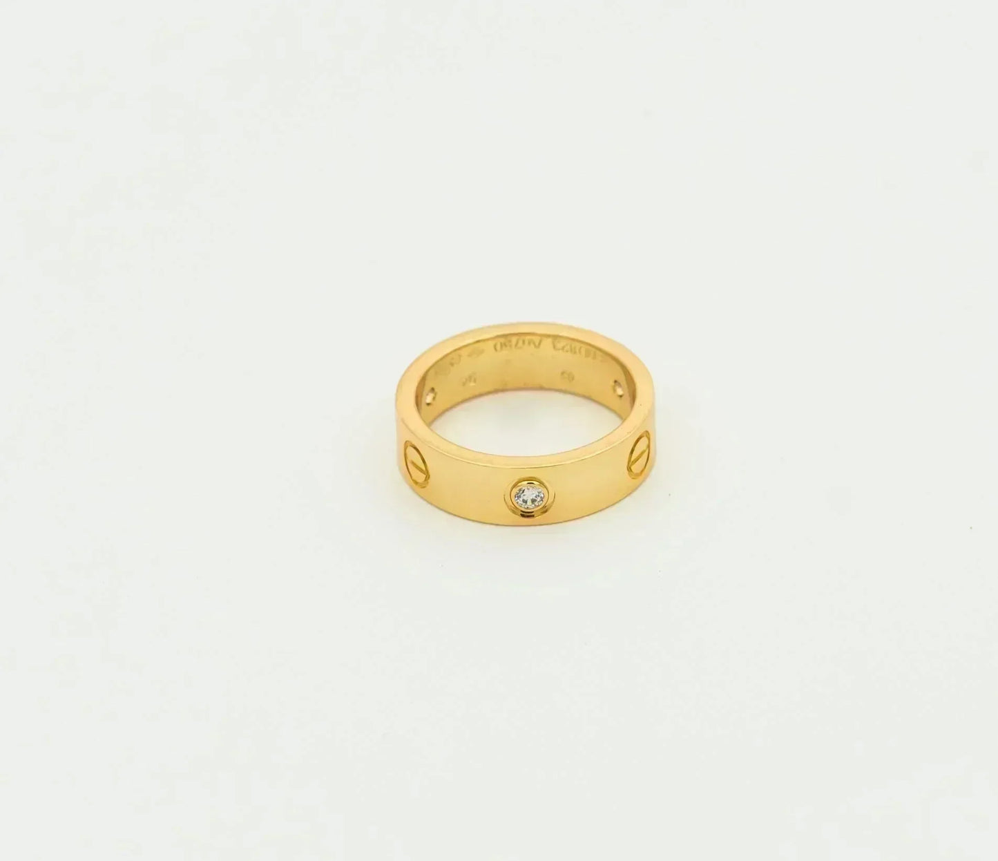 BAGUE DIANA LOVE 5,5 MM 3 DIAMANTS OR