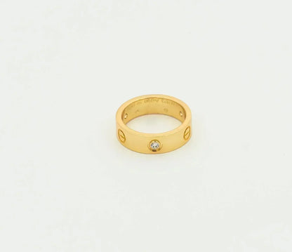 BAGUE DIANA LOVE 5,5 MM 3 DIAMANTS OR