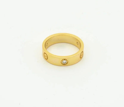 BAGUE DIANA LOVE 4MM 1 DIAMANT OR