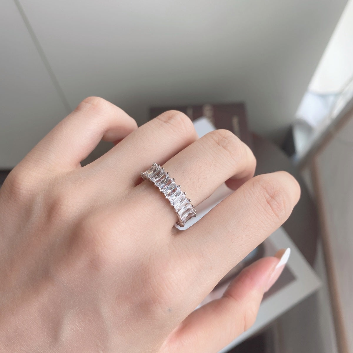 [HOT]Unique Colorful Radiant Cut RIng