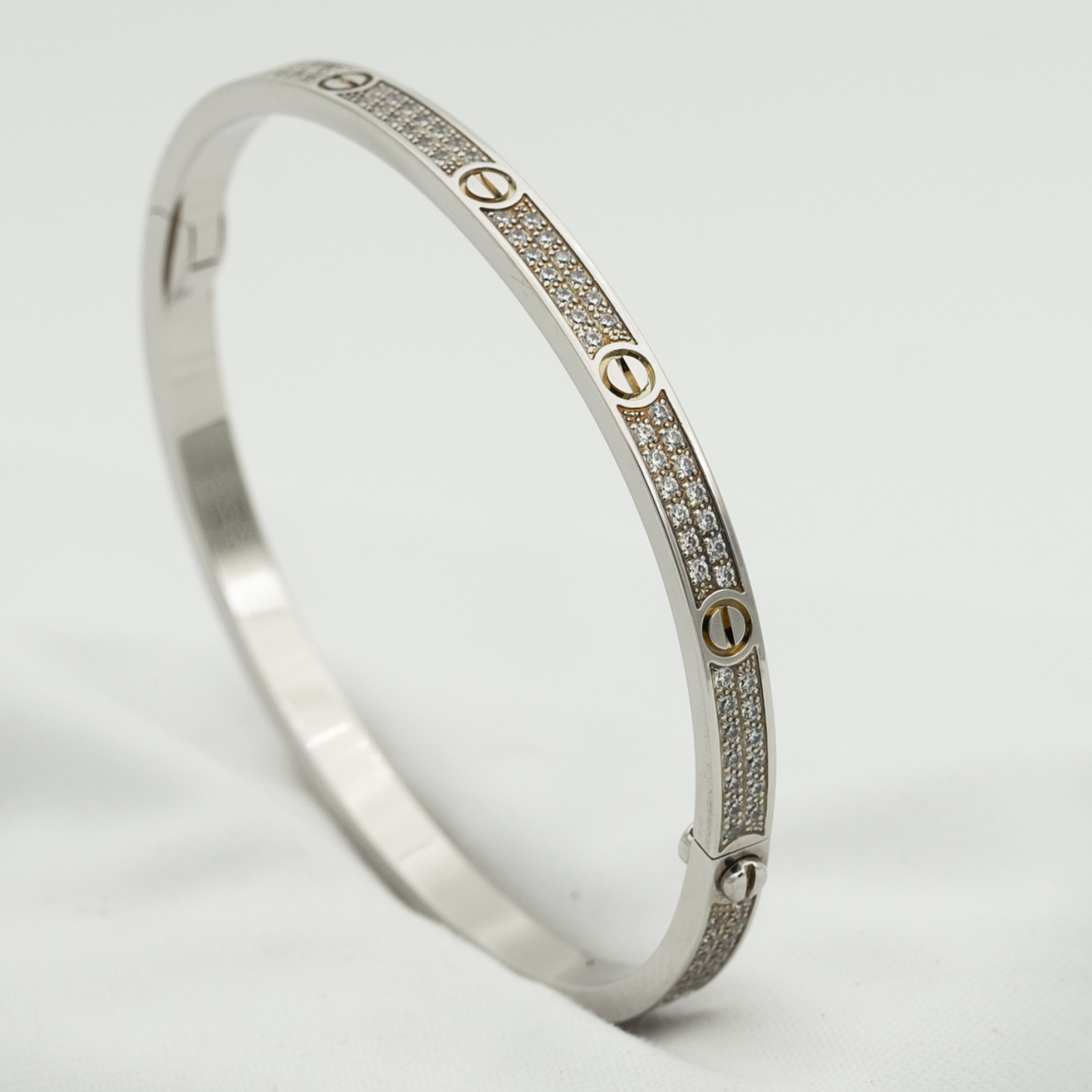 DIANA LOVE BRACELET 3.65MM DIAMOND-PAVED SILVER