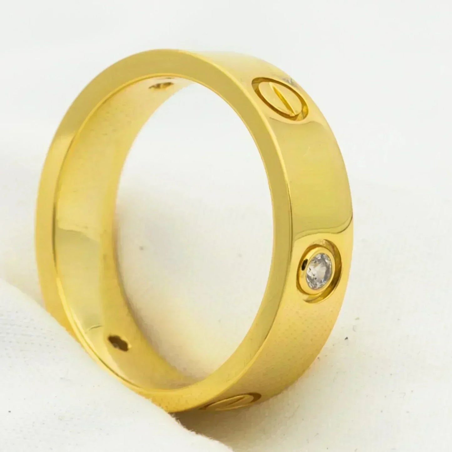 BAGUE DIANA LOVE 5,5 MM 3 DIAMANTS OR