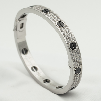 DIANA LOVE BRACELET 6.1MM DIAMOND-PAVED CERAMIC