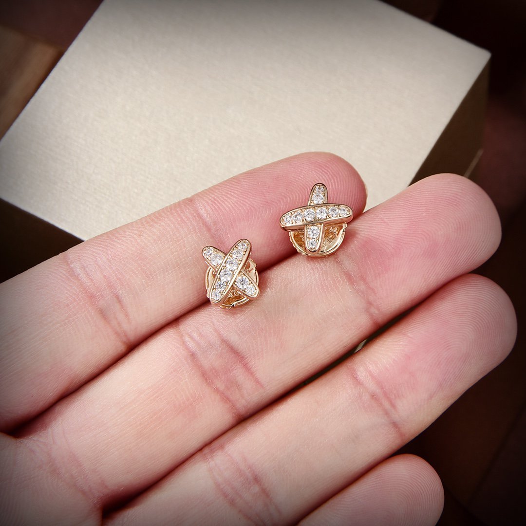 DIANA JEUX DE GOLD DIAMOND EARRINGS