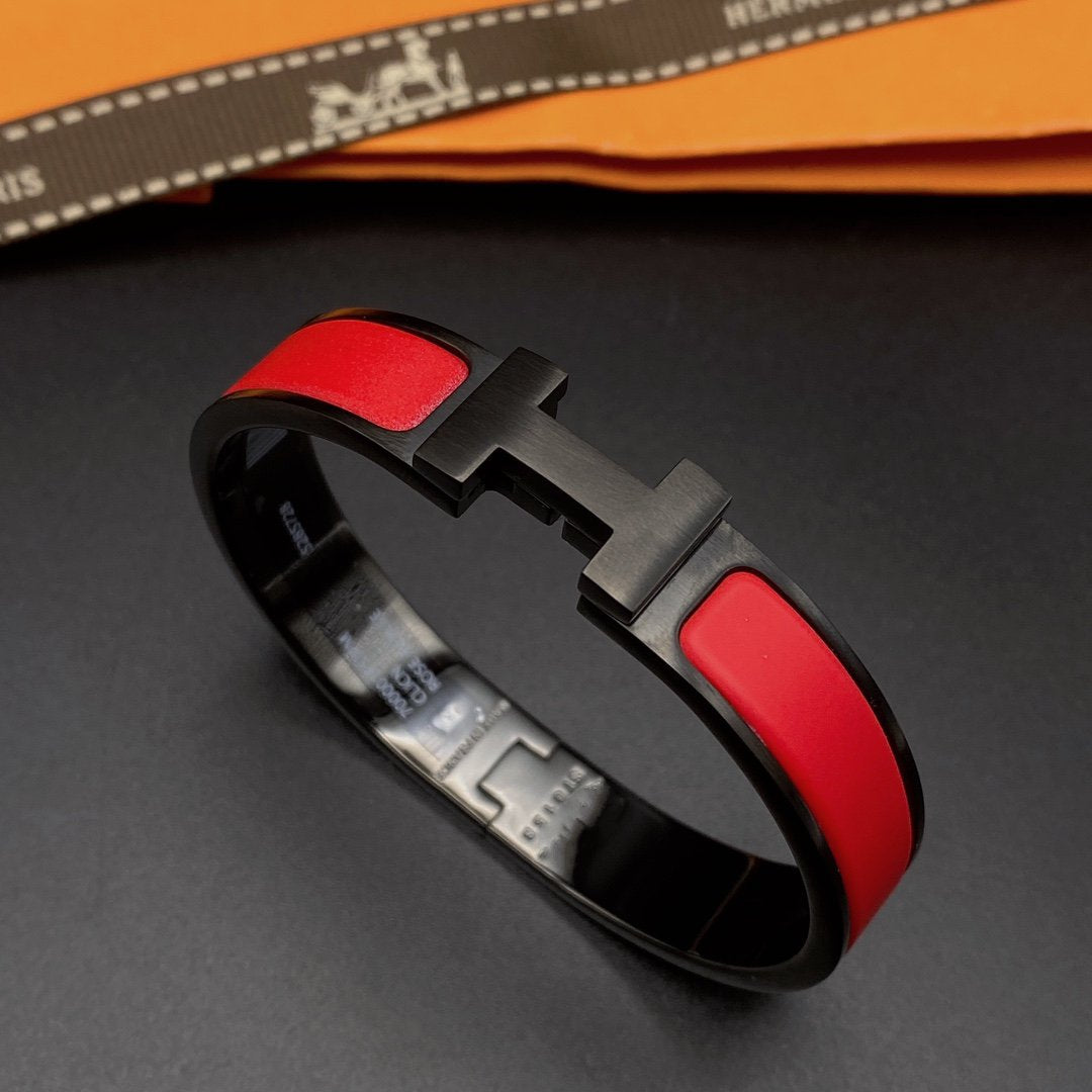 BRACELET DIANA CLIC HM SO NOIR ROUGE