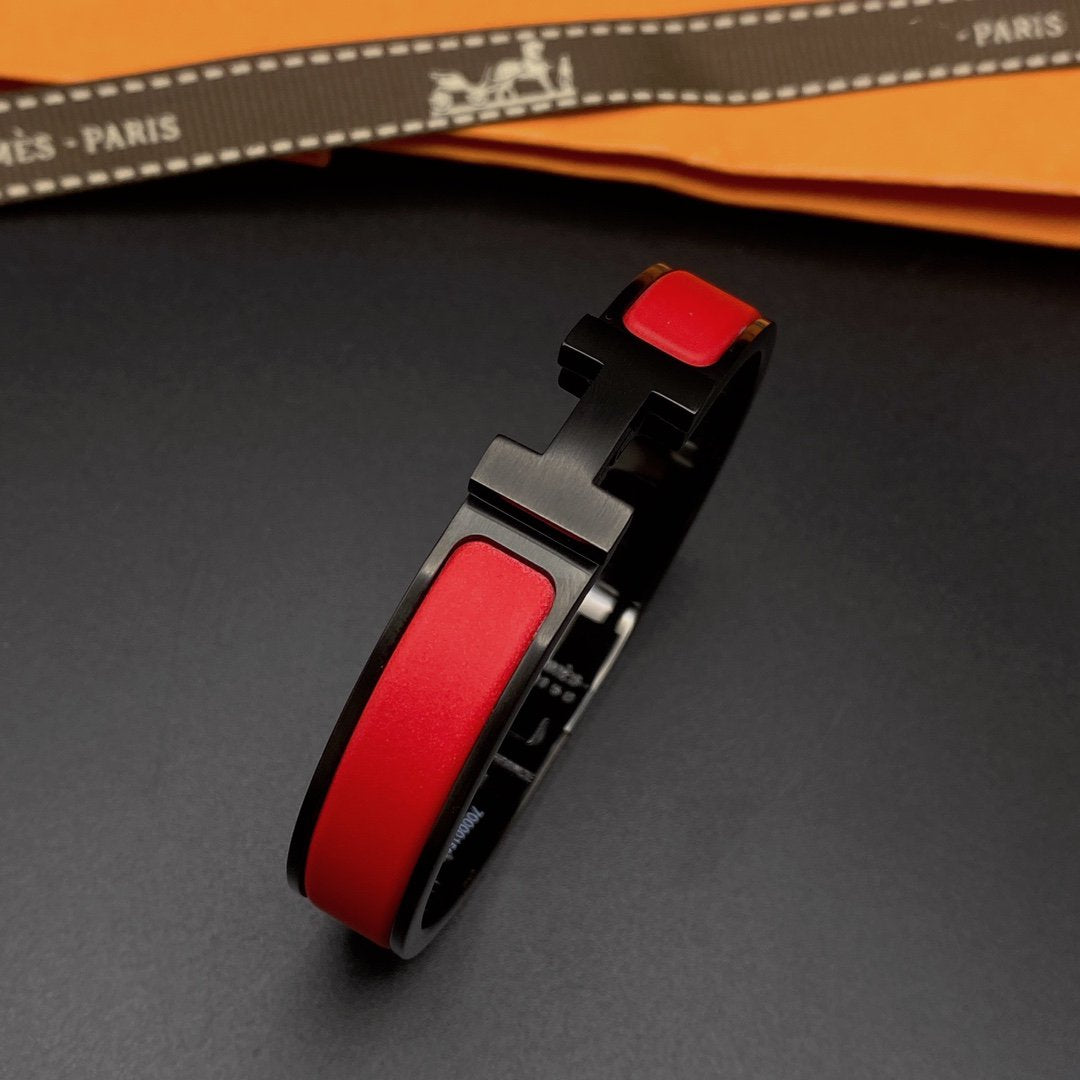 BRACELET DIANA CLIC HM SO NOIR ROUGE