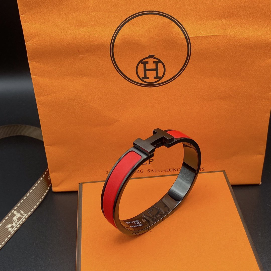BRACELET DIANA CLIC HM SO NOIR ROUGE