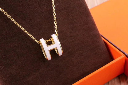 Collier en or émaillé jaune Diana HM Clic
