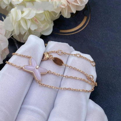 Bracelet Diana Jeux Nacre Rose Or Rose 1 Diamant