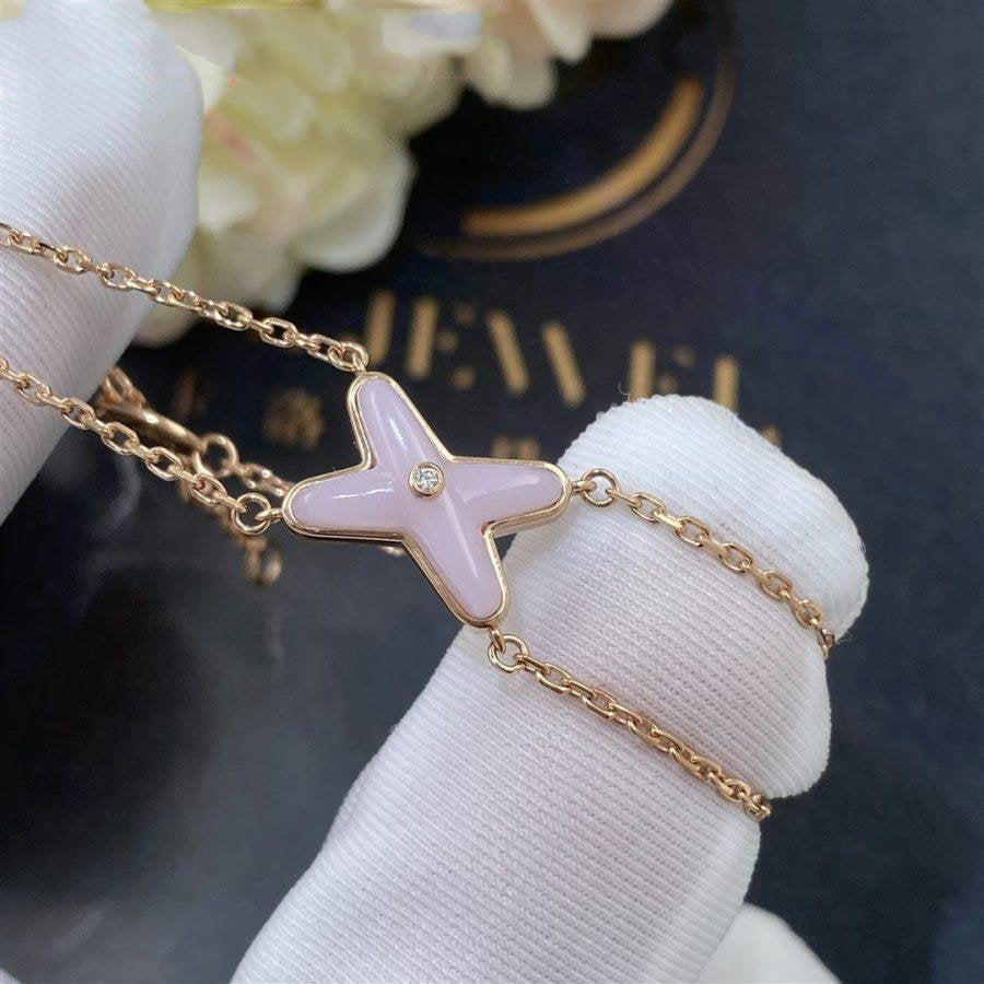 Bracelet Diana Jeux Nacre Rose Or Rose 1 Diamant