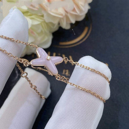 Bracelet Diana Jeux Nacre Rose Or Rose 1 Diamant