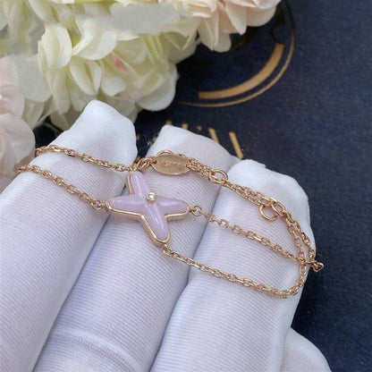 Bracelet Diana Jeux Nacre Rose Or Rose 1 Diamant